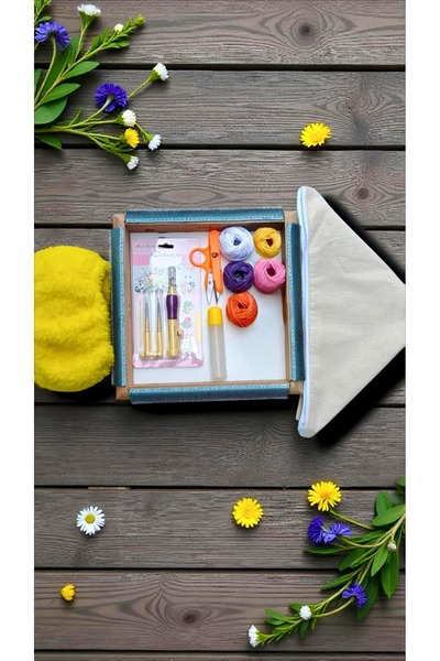 Punchistanbyuyc 25x25 cm Sihirli/iğneli/Telli Kasnak Punch Nakış Kiti , Punç Başlangıç Seti , Kasnak kılıf hediyeli