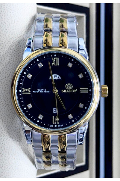 SHADOW Luxury Men's Watch - Day & Date Function - Classic Design with Crystal Markers