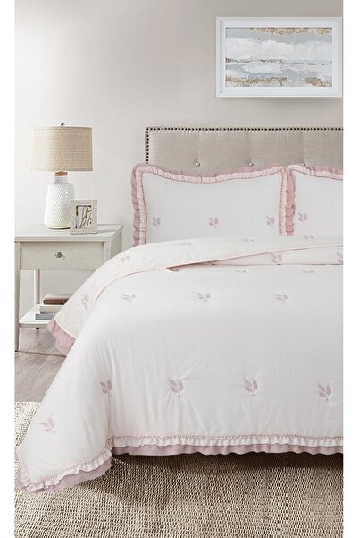 Bikaya Home Perla Double Bedspread Set - 240X260 cm - with Pvc Bag - Daily and Dowry