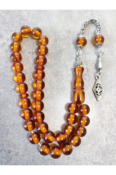 ŞAHBEY TESBİH سبحة العنبر الناري / حجم بويروكرات / مع شراشيب