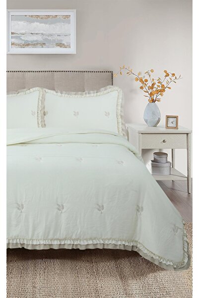 Bikaya Home Perla Double Bedspread Set - 240X260 cm - with Pvc Bag - Daily and Dowry