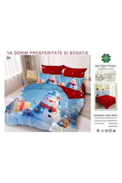 Super Elegant Pucioasa Christmas Bedding 6 Pieces (Finet)
