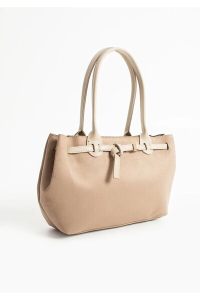 Larolina Women's Mink Suede Large Size Zipper Closure Hand and Arm Bag