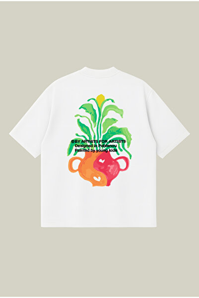 PURE POWER Nude Project Vase Boxy Fit Oversized Unisex Tshirt – Printed T-Shi...