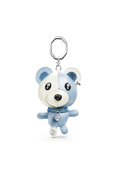 Swarovski Teddy Çanta Charm'ı, Ayıcık, Mavi, Rodyum kaplama