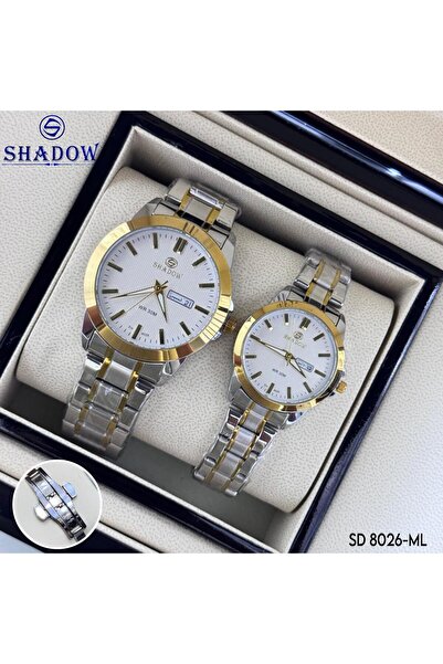 SHADOW Luxurious Couple Watch Set - Matching Day & Date Function (Arabic/English) - Classic Design