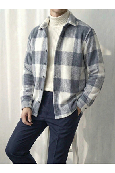 viperkombin Erkek Kışlık Polar Gömlek Tok Kumaşlı