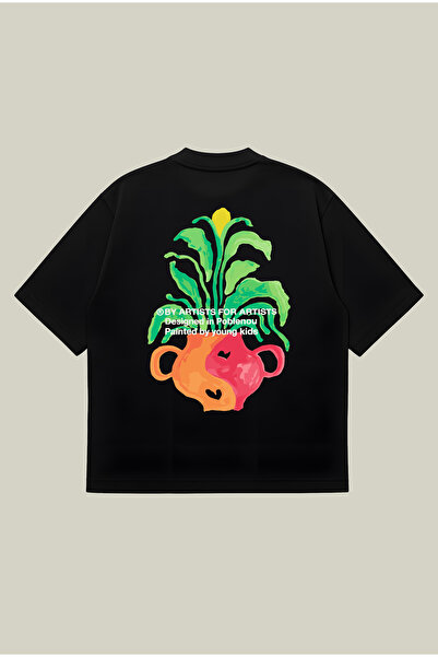 PURE POWER Nude Project Vase Boxy Fit Oversized Unisex Tshirt – Printed T-Shi...