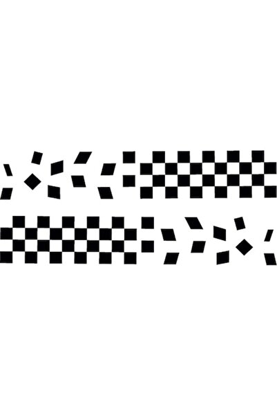 Oracal 651 Car sticker - Finish line, 2 pcs, 70x12cm, black