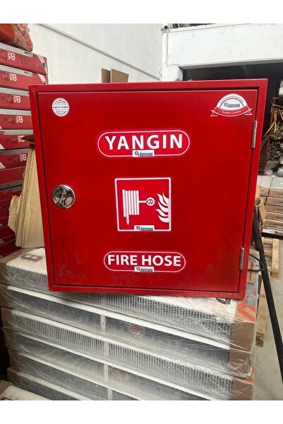 ünalgrup Yangın Dolabı 1''30mt Kauçuk Hortumlu 1'' Vanalı Saç Kapaklı 70x70x2...
