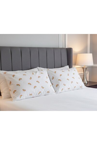 Taç Rainbow Flannel Pillowcase Set – 2 Pieces, 50X70 Cm, 100% Cotton