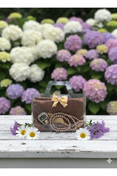 lifestyling Transparent Box Scarf Prayer Beads Stone Zikirmatik Set Gift Mevlüt Hajj Umrah Gift