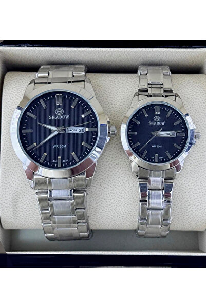 SHADOW Luxurious Couple Watch Set - Matching Day & Date Function (Arabic/English) - Classic Design