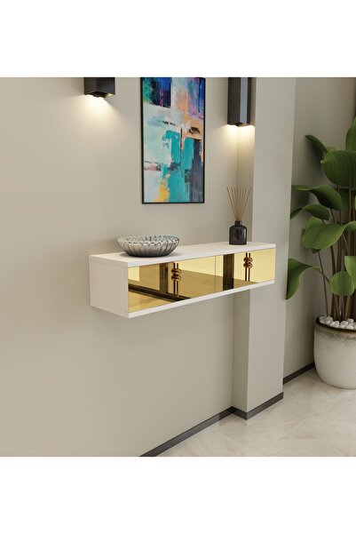 morepp Skyn Duvara Monte Dresuar Altın | Beyaz - Beyaz