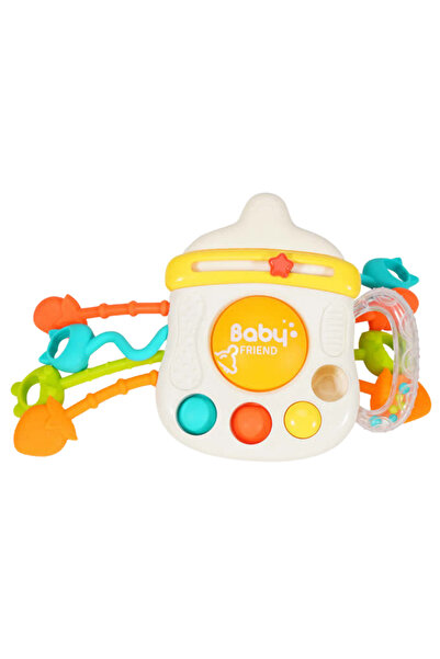 Bebelul Sensory baby toy rattle pacifier 3in1 bottle