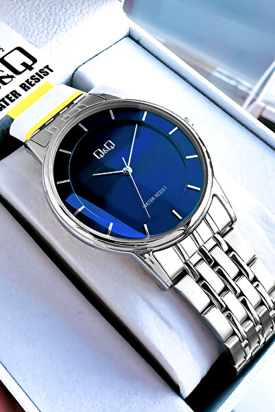 Q&Q Original Quartz Men Wristwatch Silver Color Steel Band 3 Atm Water Resistant Gift Bracelet Qqe2001C10