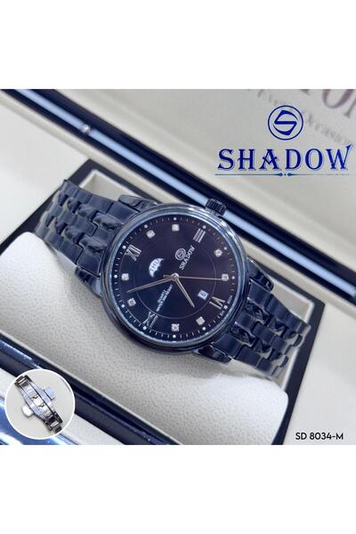 SHADOW Luxury Men's Watch - Day & Date Function - Classic Design with Crystal Markers