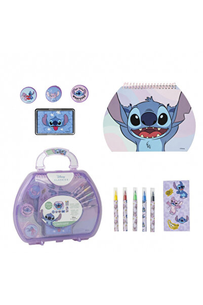 Lilo & Stitch set de colorat, servietă, 30 de coli, 10 piese