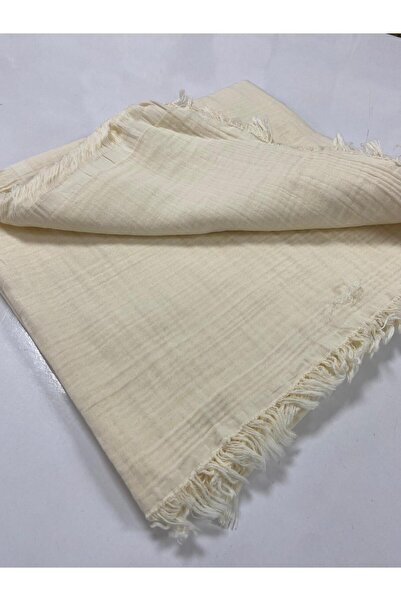 YUSRAMODA 4 Layer Muslin Tassel Blanket / Baby Bedspread / 130 X 130 cm & 100% Cotton Organic Certified