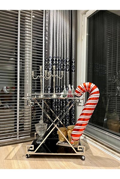 BEY AMBALAJ بالون فويل على شكل عصا حلوى لرأس السنة الجديدة، ديكور السنة الجدي...