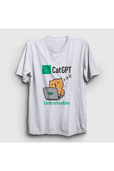 Presmono Unisex White Cat Gpt Funny Artificial Intelligence pisică pisică pachet tricou 581081tt
