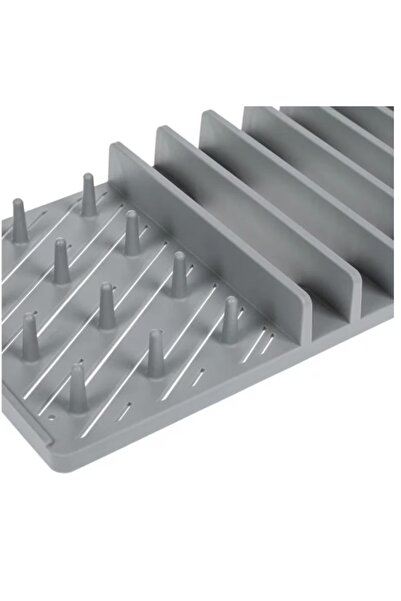 AVA Dish dryer, with space for plates and glasses and absorbent cloth, gray, 45x3.6x16.5cm