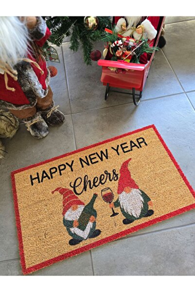 LAMONETA Elf Happy New Year New Year's Eve Front Door Koko Doormat