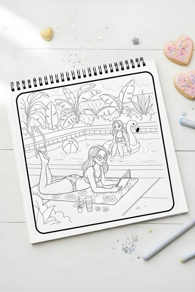 M&H Coloring Bestieee! - 21X21 cm Coloring Book, for Children and Adults