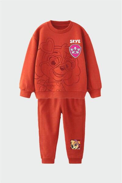 KidsSel Girl's Printed Model 3 Thread Cotton Fabric Bottom Top Set