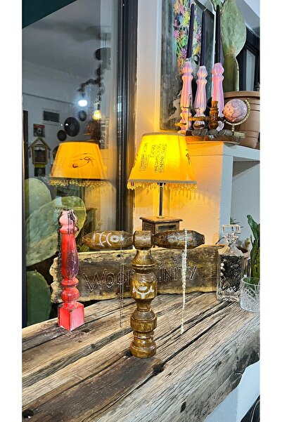 Woodlinity Organizer dekoratif obje biblo ahşap Kahve Altın Ton Eskitme Figür...