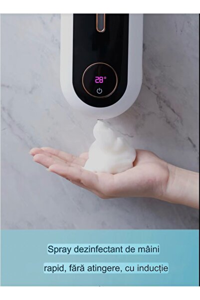 saraada Dozator Sapun Lichid cu Spuma, Saraada, USB cu inflarosu automat, usor de montat pe perete