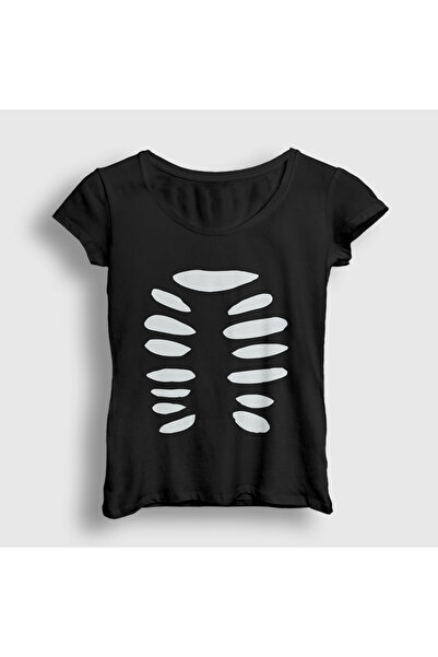 Presmono تي شيرت نسائي أسود لعيد الهالوين للزوجين والعشاق على شكل هيكل عظمي 580937tt