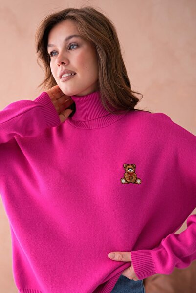 Noi Belis Oversized Turtleneck Knitwear Sweater Aw25Kz0109