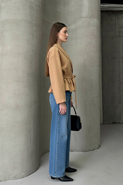 ALFUDO Moda Collection Buttoned Comfortable Fit Cashmere Cardigan/Jacket with Tie Detail