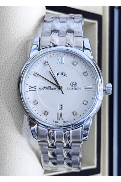SHADOW Luxury Men's Watch - Day & Date Function - Classic Design with Crystal Markers