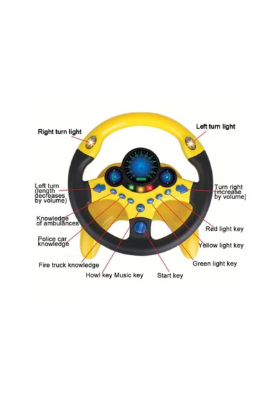 OEM Toy Steering Wheel with Stand and Suction Cups, Sounds