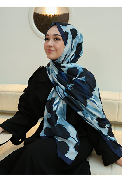 Ms Chose شال قطني ناعم منقوش بالزهور