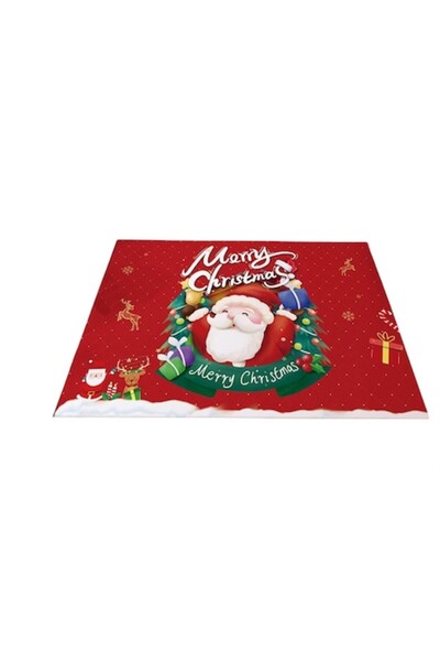 OEM Christmas Entrance Mat, Polyester, 60x40 cm, Multicolor