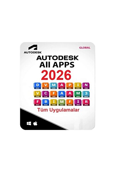 Autodesk Apps Collection 2026 (Tüm Uygulamalar) - 1 Cihaz 2 Yıl Windows/Mac