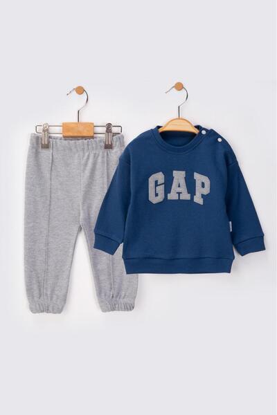 baby flamindo Baby Double Seasonal Pajama Set with Combed Cotton Embroidery Detail