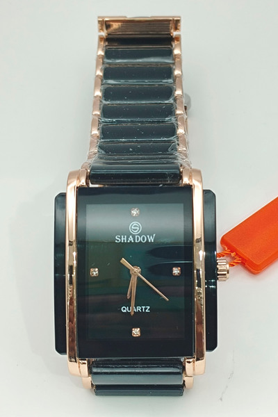 SHADOW Luxurious Couple Watch Set - Elegant Rectangular Two-Tone Design