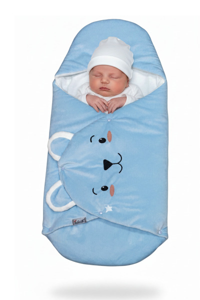 GÜLERBEBECİX Baby Unisex Swaddle Cute Animal Patterned