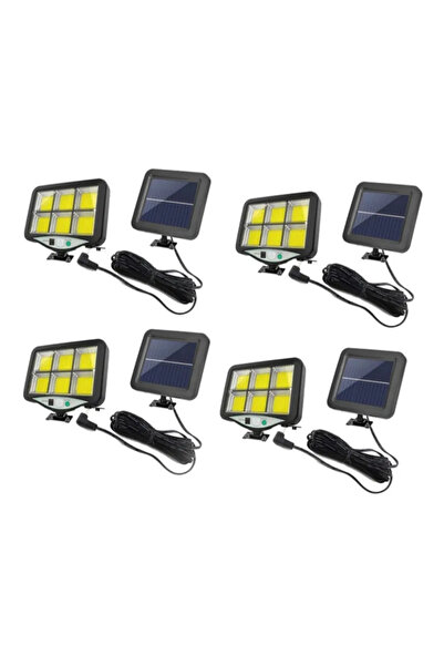 OEM Set 4 x Proiector solar 160 LED 8 COB senzor de lumina si miscare