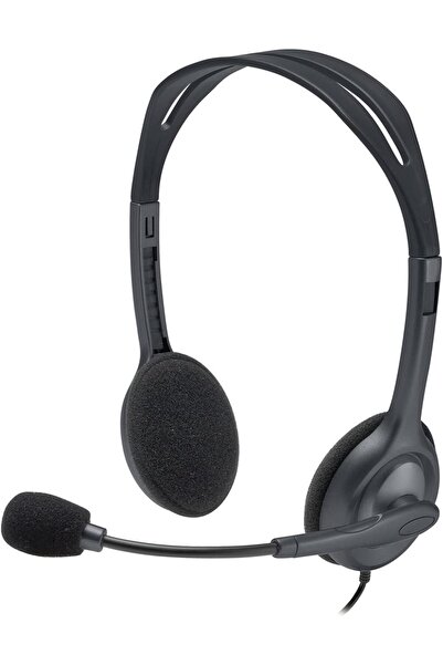 logitech H111 Wired Headset with Noise-Cancelling Microphone - Black