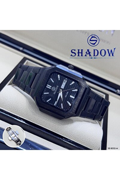 SHADOW Elegant Men's Watch - Octagonal Square Case - Day & Date Function