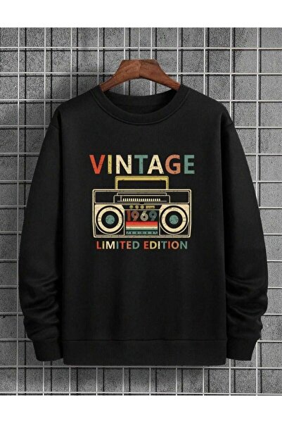 Hunors Sportswear & Company سويت شيرت فينتاج مطبوع موديل يونيسكس من القطن برق...