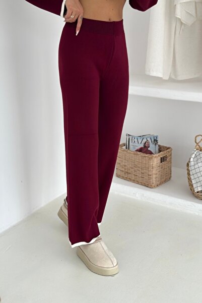 Noi Belis Oversized Half Zipper Polo Neck Knitwear Bottom-Top Set Aw25Au0048