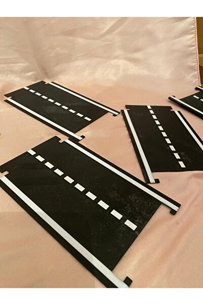 Eta3d Mini Oyuncak Asfalt Parçası – Trafik Seti Yedek Yol Modülü – Düz Yol Parçası (1 Adet) 17 cm