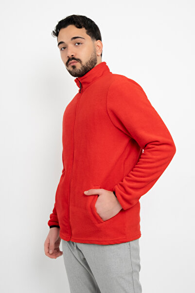 DAŞ ÜNİFORMA Unisex Anti-Pilling Non-Pilling Standard Fit Full Zipper Cold-Proof Fleece Cardigan