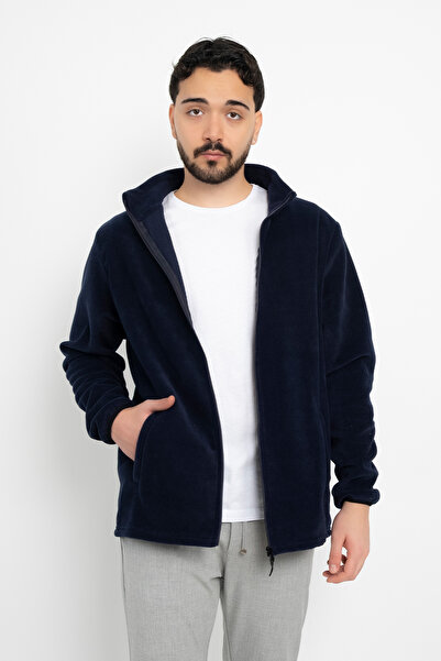 DAŞ ÜNİFORMA Unisex Anti-Pilling Non-Pilling Standard Fit Full Zipper Cold-Proof Fleece Cardigan